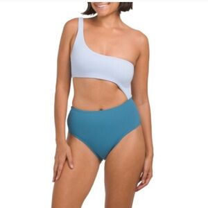 Wilo Asymmetrical One-Piece Swimsuit. Size M